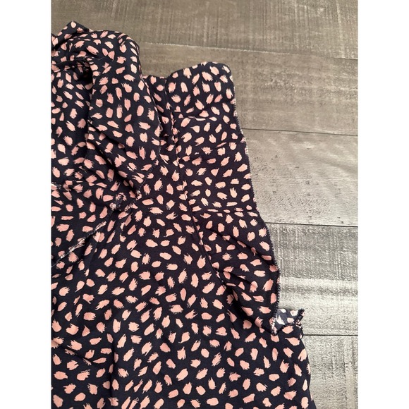 NWT Ann Taylor Women's Black Pink Short Sleeve Ruffle PullOver Blouse Size XL - Picture 4 of 7